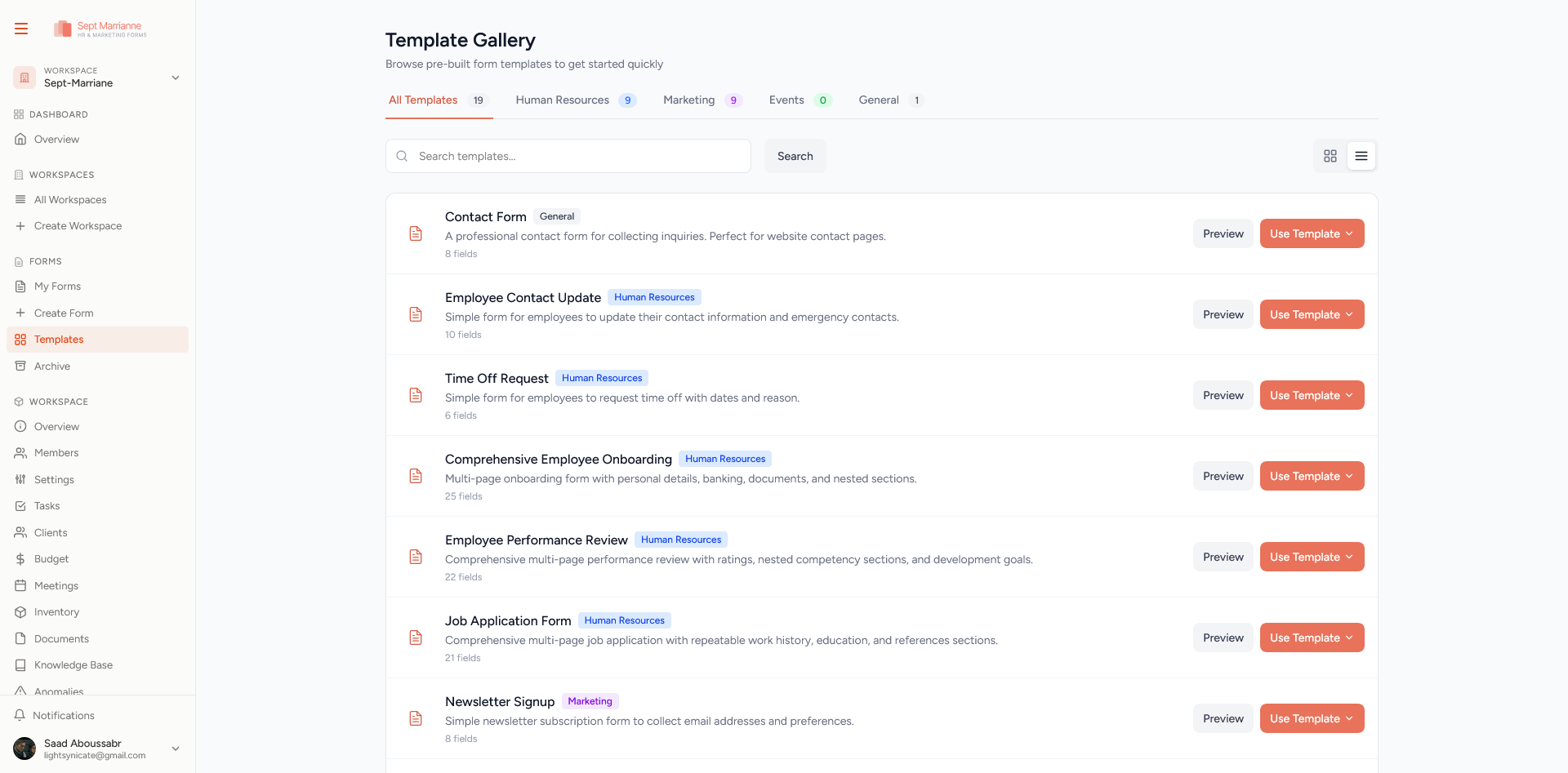 Form Builder Interface